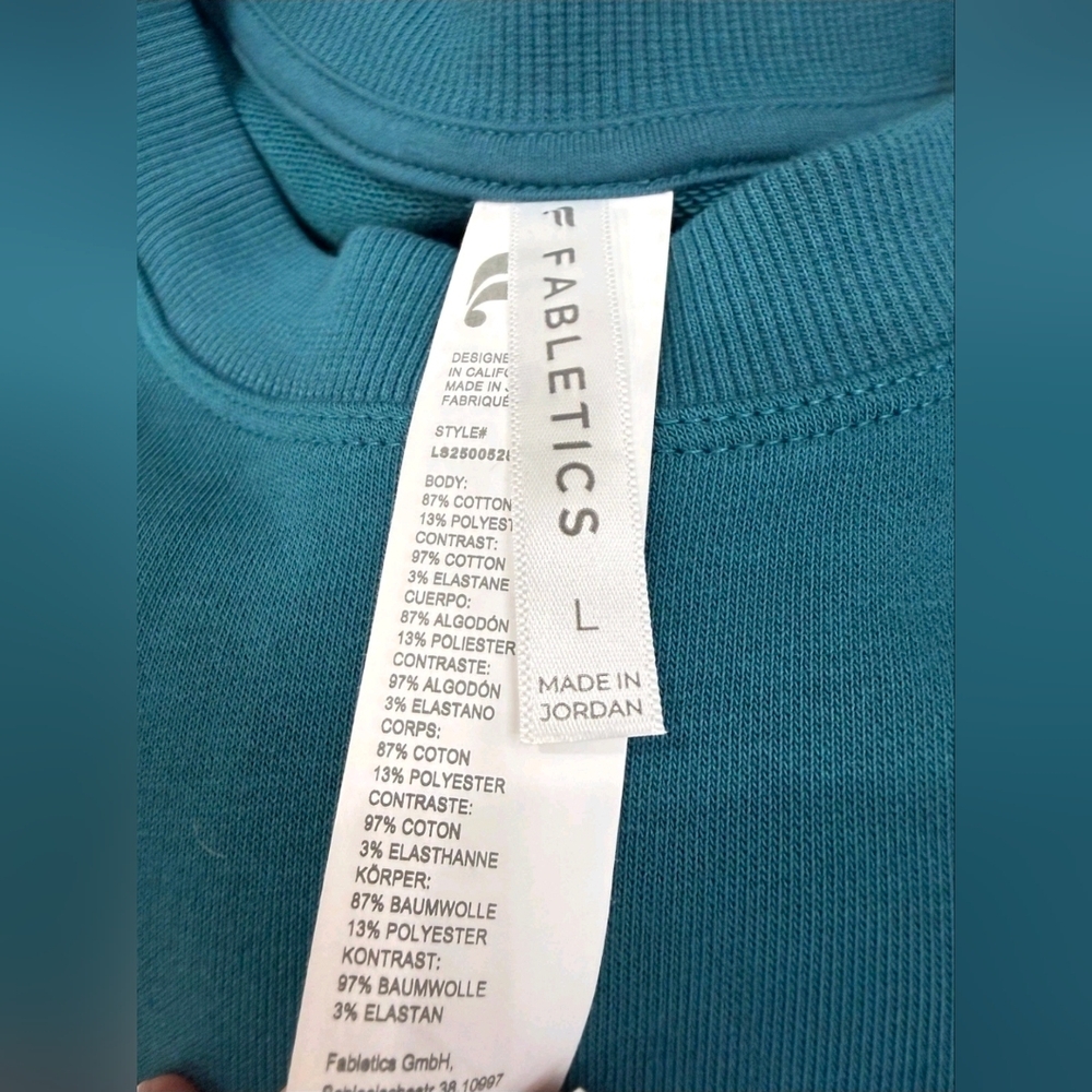 Fabletics Pullover Sweatshirt Women's Large L Gre… - image 5